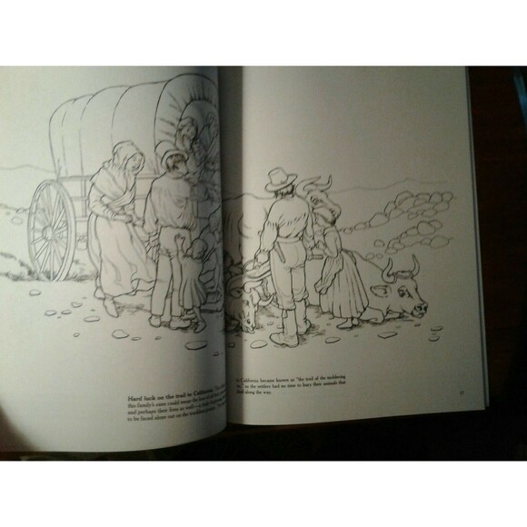 Western Pioneers Peter Copeland Dover Educational Coloring Book U.S. History - Picture 6 of 10
